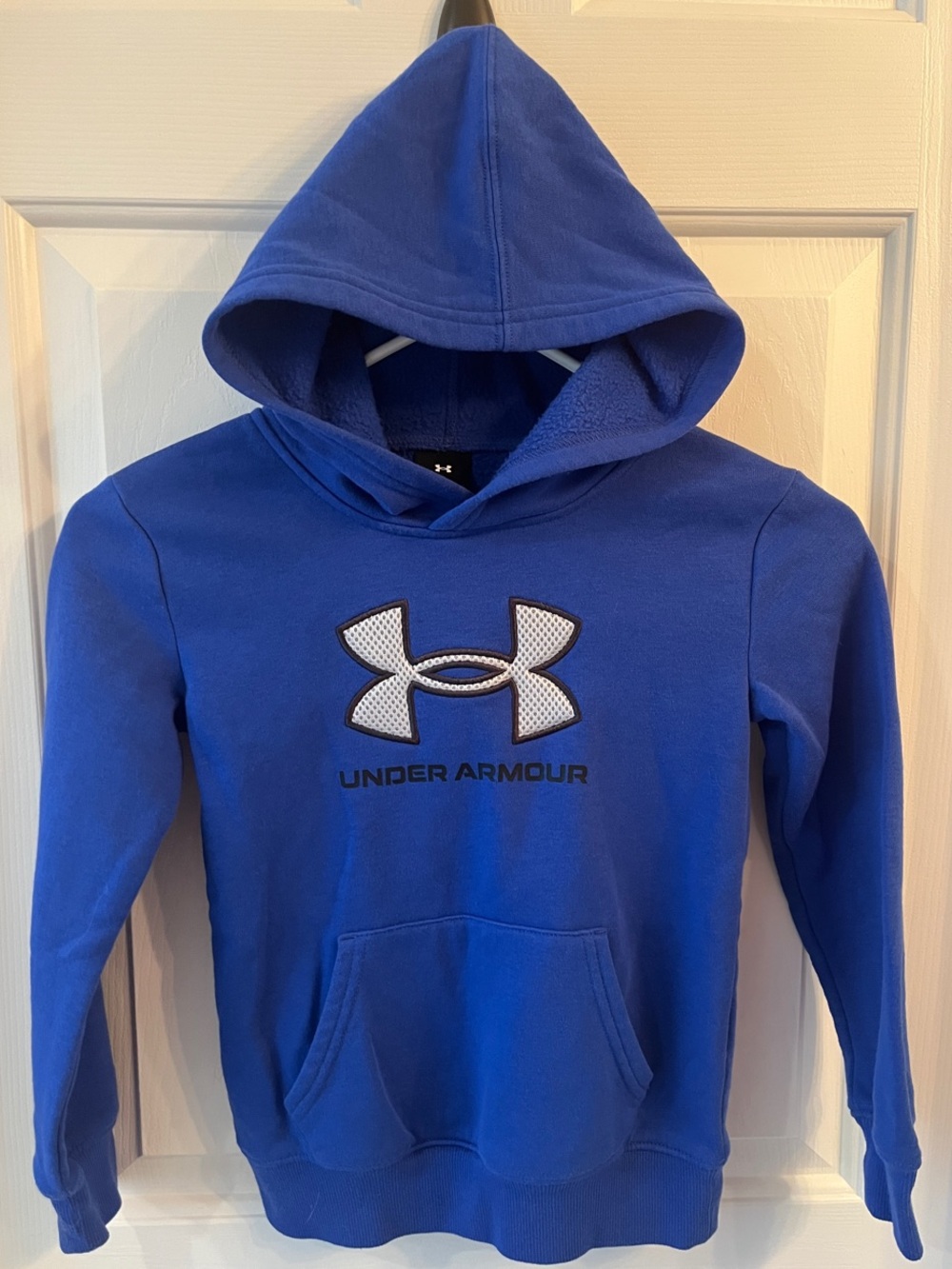 Under Armour Youth Royal Blue Pullover Hoodie with Logo